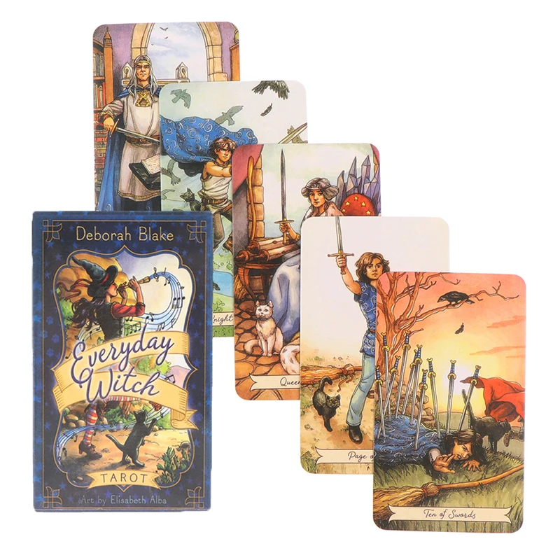 78Pcs Everyday Witch Tarot Cards Prophecy Divination Deck Party Board Game Tarot