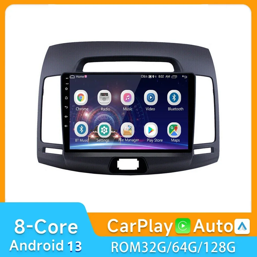 

Android 13 2Din Car Radio Multimedia Video Player for Hyundai Elantra 4 HD 2006-2012 Navigation GPS DSP Auto Stereo Carplay