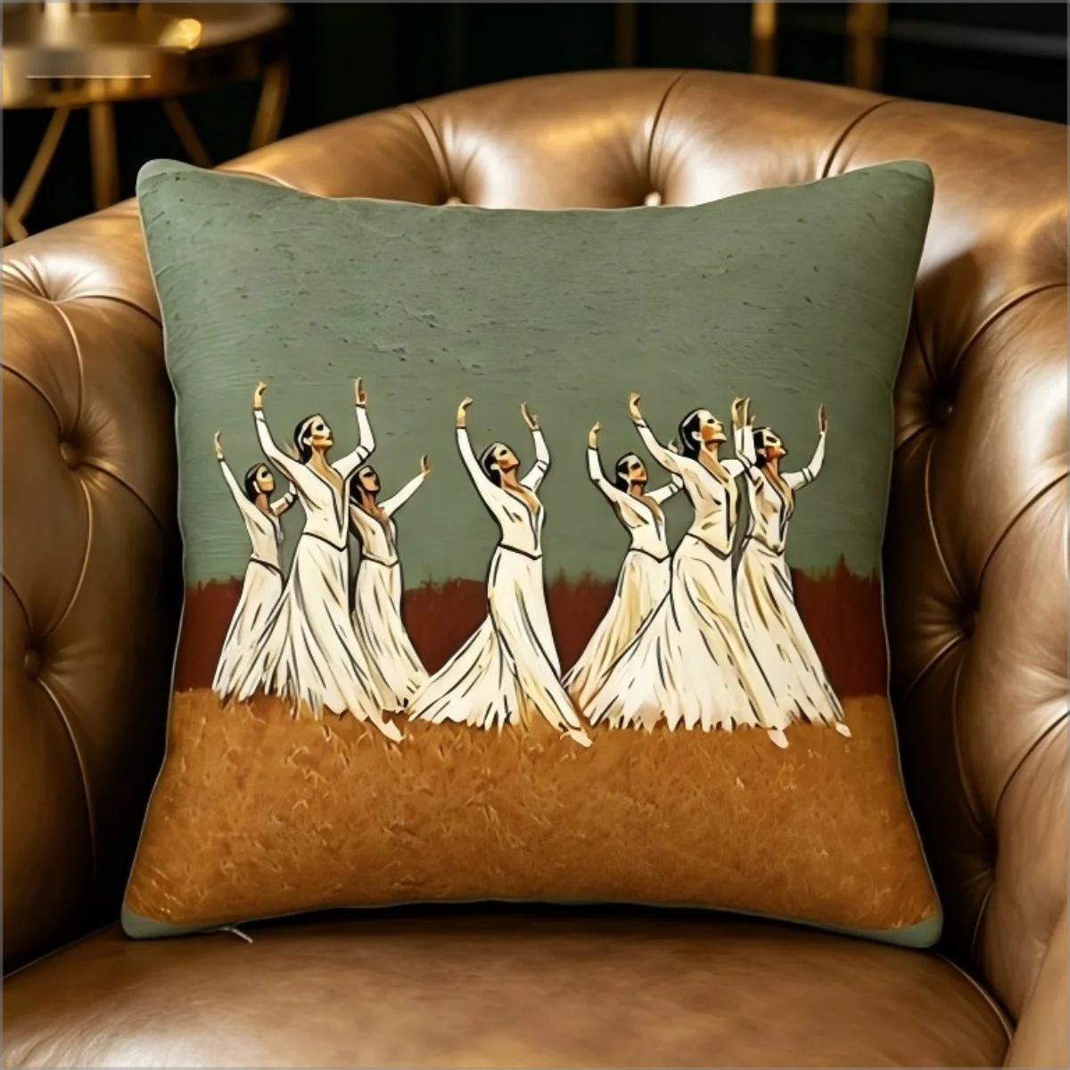 Kissenbezug mit Vintage-Tänzer-Print, abstrakte Kunst, dekorativer Kissenbezug für Sofa, Schlafzimmer