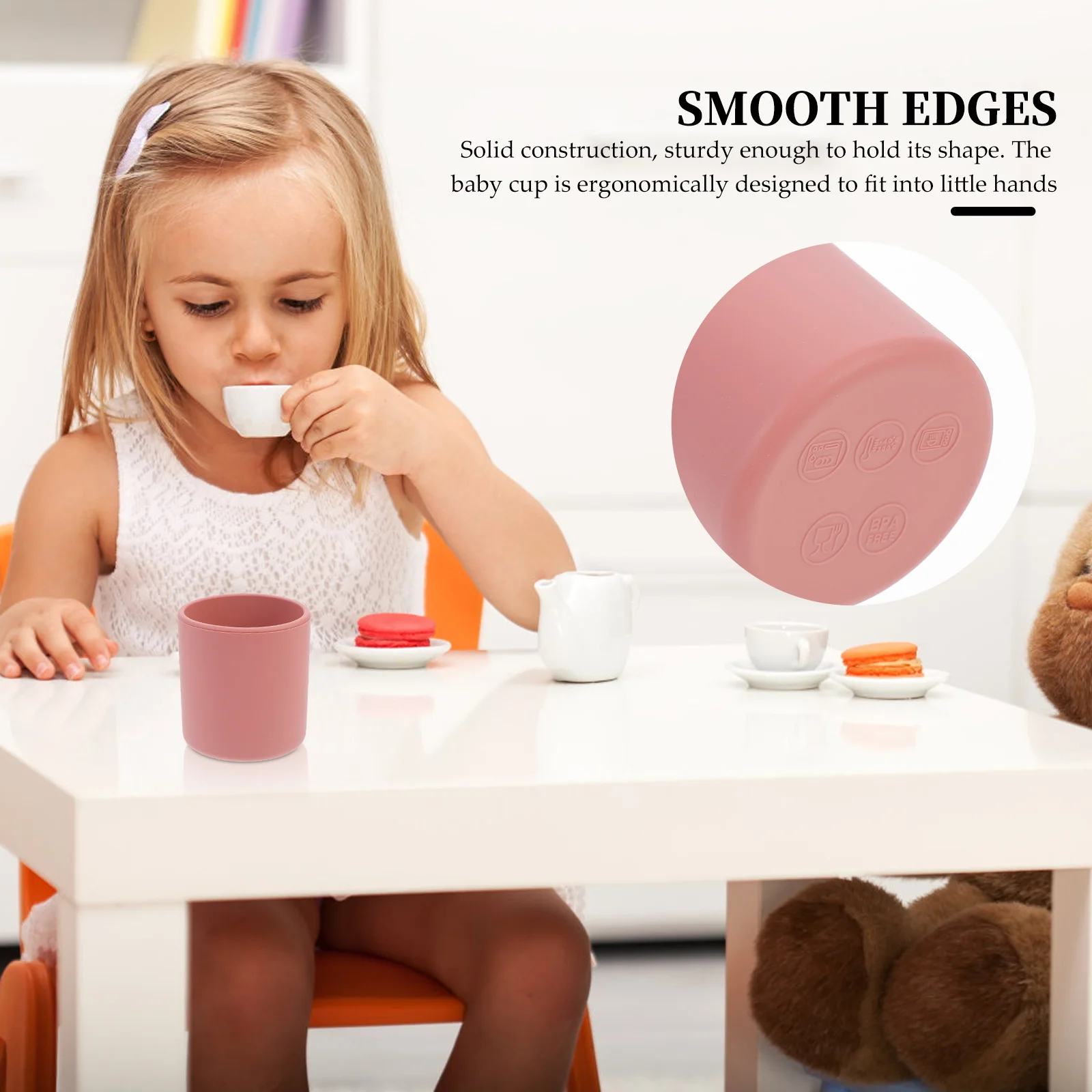 

2Pcs Kids Silicone Training Cup Baby Drinking Cup Ergonomic Durable FallResistant Infants Learning Safe Smooth Portable Water
