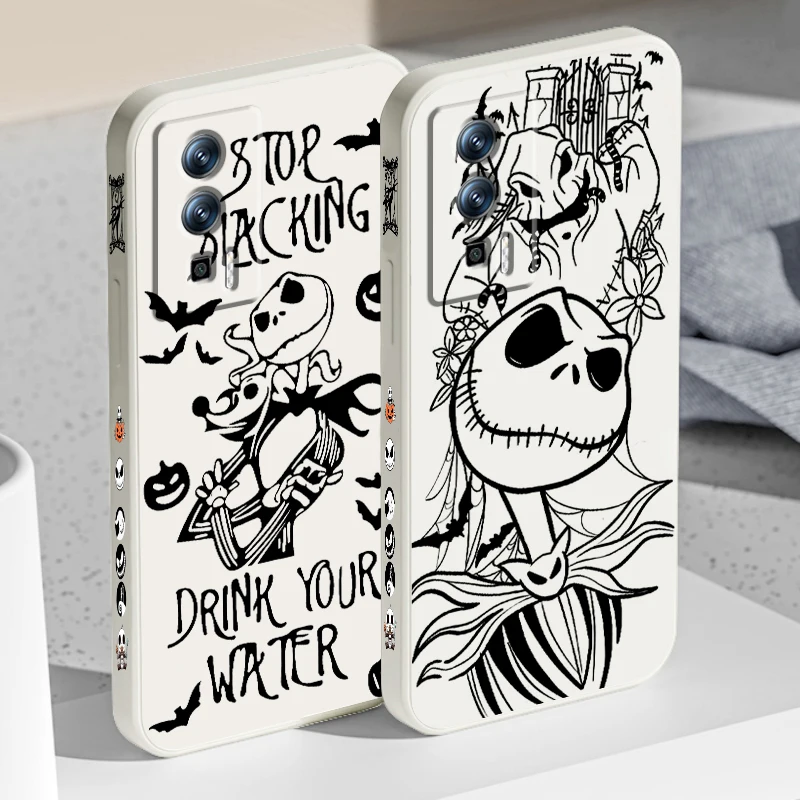 The Nightmare Before Christmas Liquid Left Rope For Xiaomi Redmi 13C 12 12C K60 A1 K50 11 K40 10C 10 9A 9AT 9T 9C 5G Funda