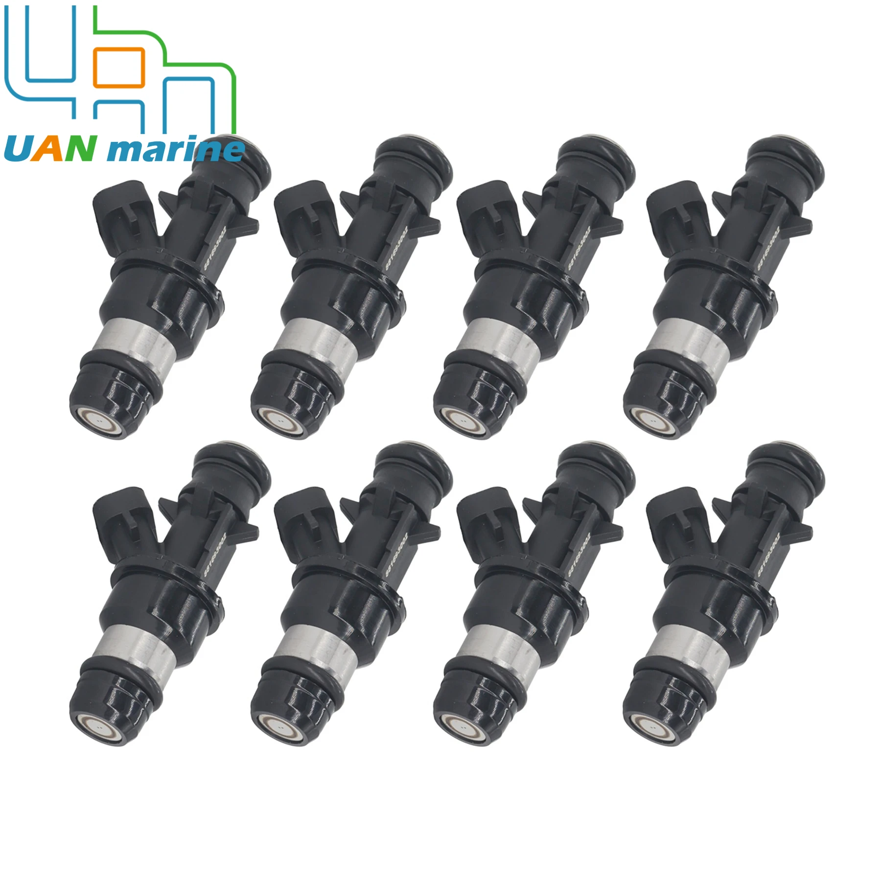 8 Sets Fuel Injector with Pre-installed O-rings Fit for Mercruiser Mercury 4-Str 496 MAG HO 8.1 S L Engine 8M0221353 881693002