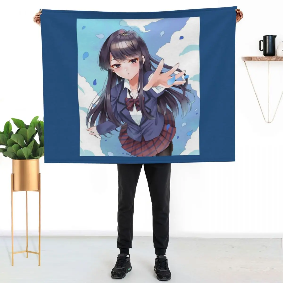 Komi-san wa Comyushou desu., Komi Shouko Throw Blanket valentine gift ideas Furrys Polar Warm Softest Blankets