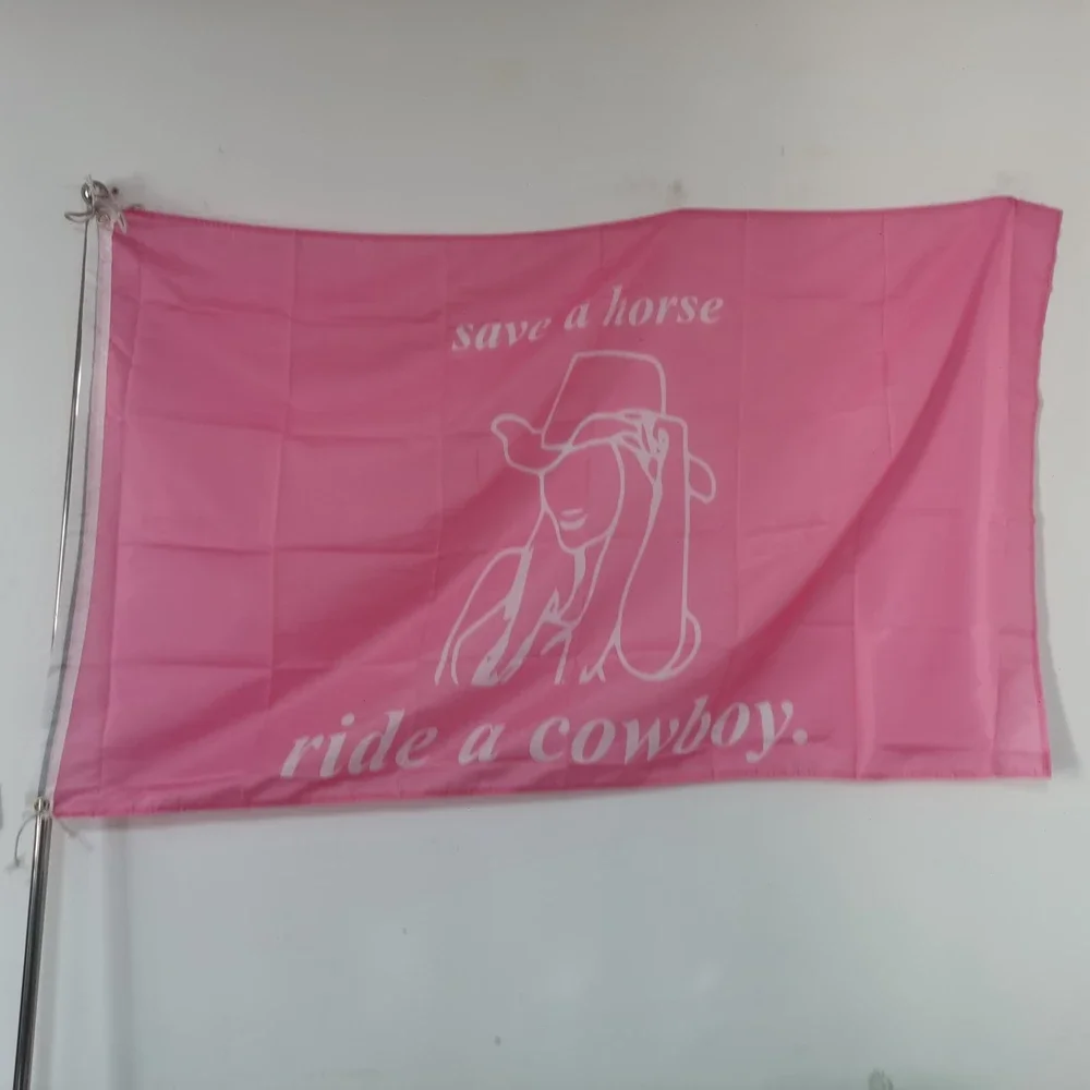 Cowboy Flag Playful And Humorous Wall Decoration Ideal For College Students 90x150cm Polyester