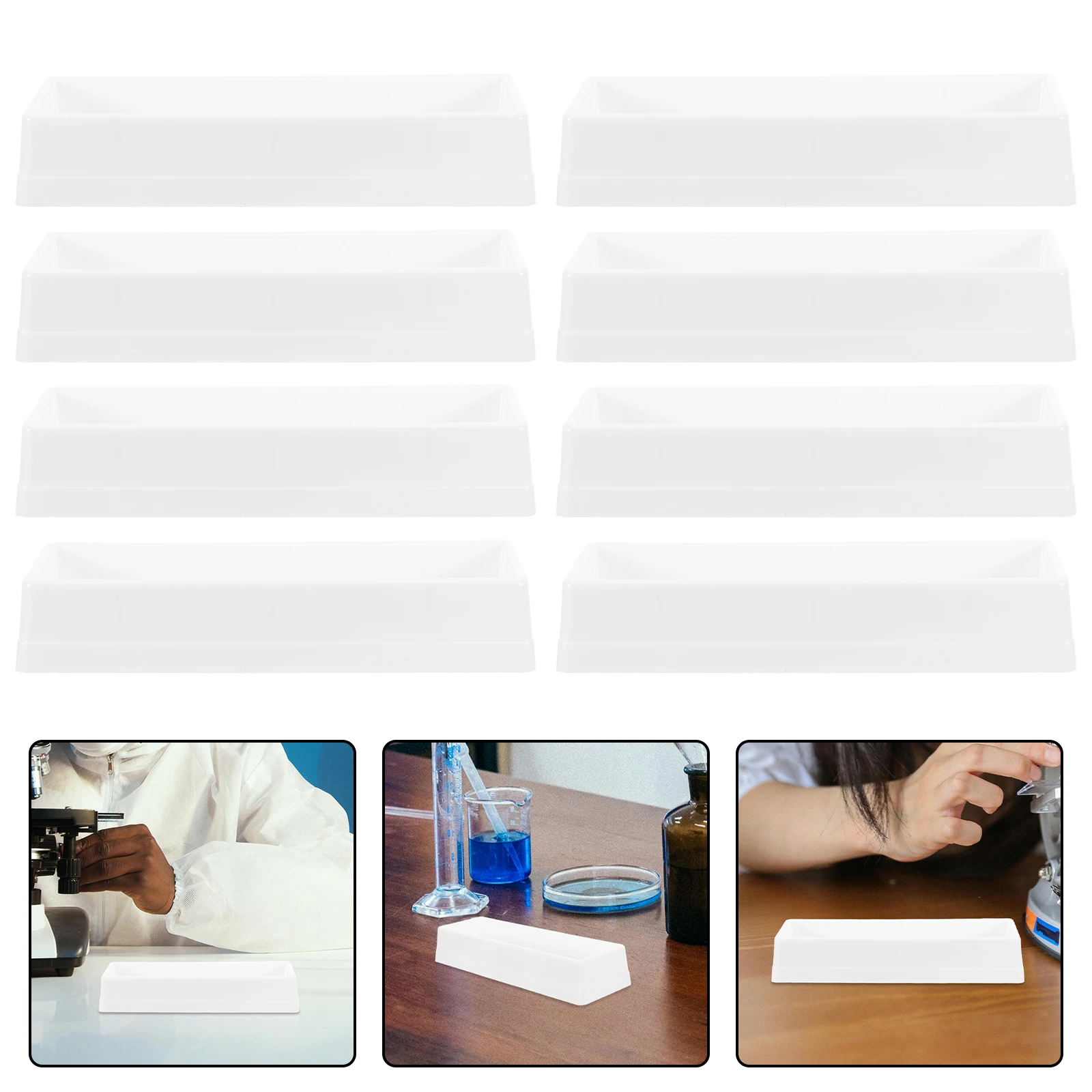 

25pcs Laboratory Sample Tubes Pipette Slots 50ml Liquid Handling Dropper White Transfer Loading Reagent Boxes Plastic