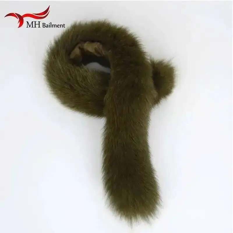 Real Fox Fur Collar Natural Fur Scarf Winter Women Scarves Female Fur Collar Shawl Long Warm Genuine Fashion Fur Scarf