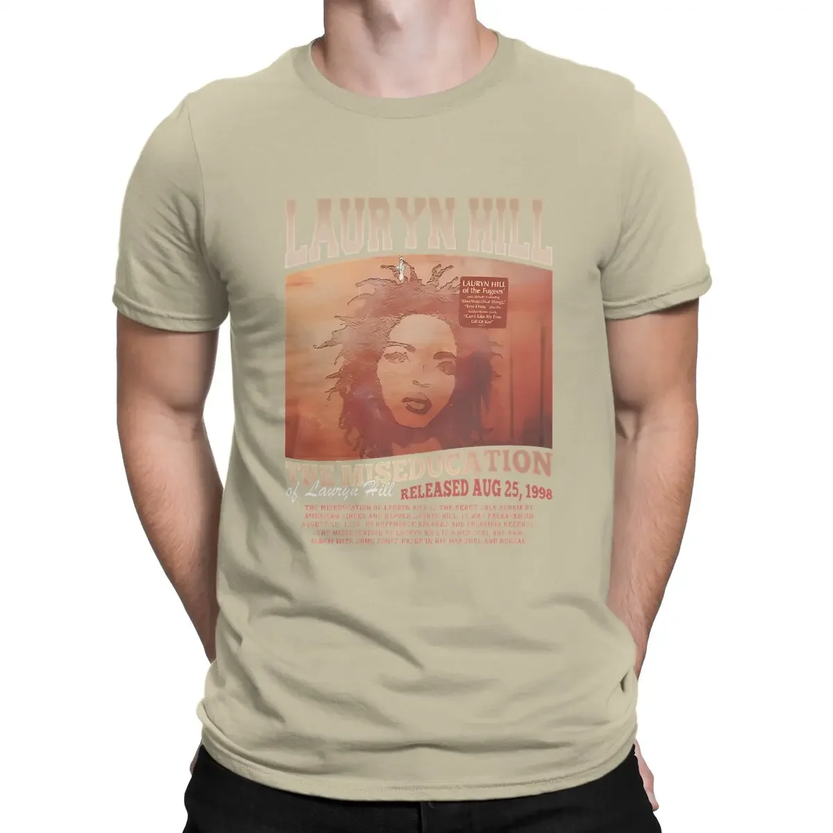 Hip Hop Gift Clothes OutdoorWear The Fugees Creative TShirt for Men Lauryn Hill Round Collar Pure Cotton T Shirt  men clothing