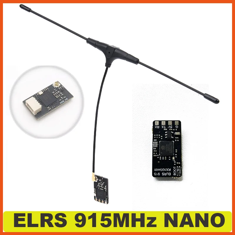 

ELRS 915 915MHz NANO ExpressLRS Receiver with T type Antenna Support Wifi upgrade for RC FPV Traversing Drones Parts