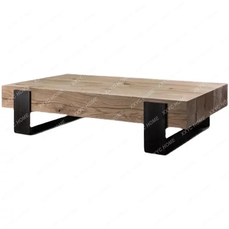 SS Rectangle Room Decor Coffee Table Vintage Minimalist Save Space Large Side Table Creative Chinese Style Furniture