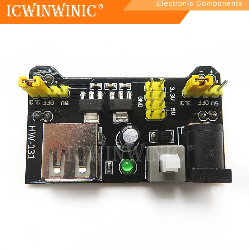 Módulo de alimentación de placa de pruebas de 1 pieza Compatible con 5V 3.3V