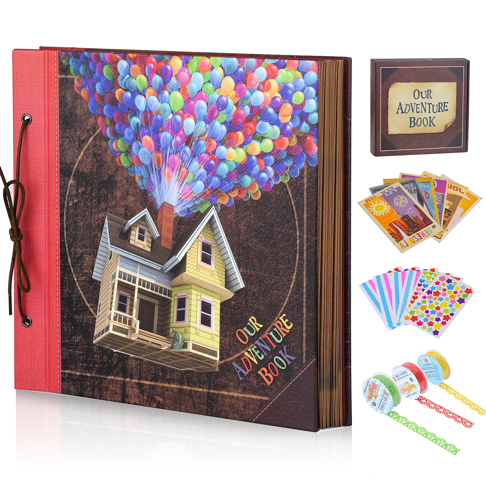 

12x12 Inch Our Adventure Book Scrapbook Album, Wedding Anniversary Photo Album, Up House Cover, 60 Pages