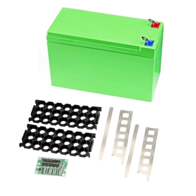 Caja almacenamiento batería 12V y 7Ah, paquete batería DIY, contenedor, accesorios H7JF