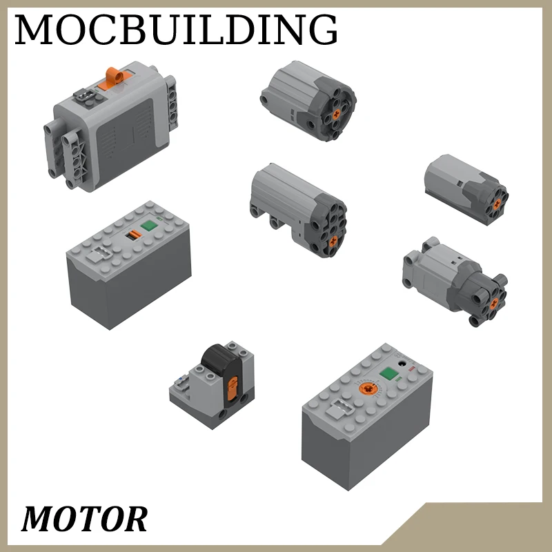 Battery Box Train Motor Power Functions Remote Control Servo Motors PF Brick MOC Building Block DIY Display Toy Gift