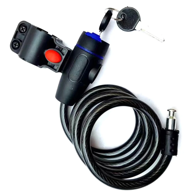 Universal Motorcycle Lock Anti-Theft Belt 2 Keys For Bike Safety Steel Rope Cable Portable Electric Vehicle Lock Cable Lock image 2