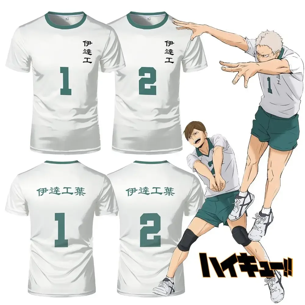 

Japanese Anime Haikyuu T-shirt Date Tech High School Cosplay Volleyball Jersey Breathable Casual Men's And Women's Sportswear