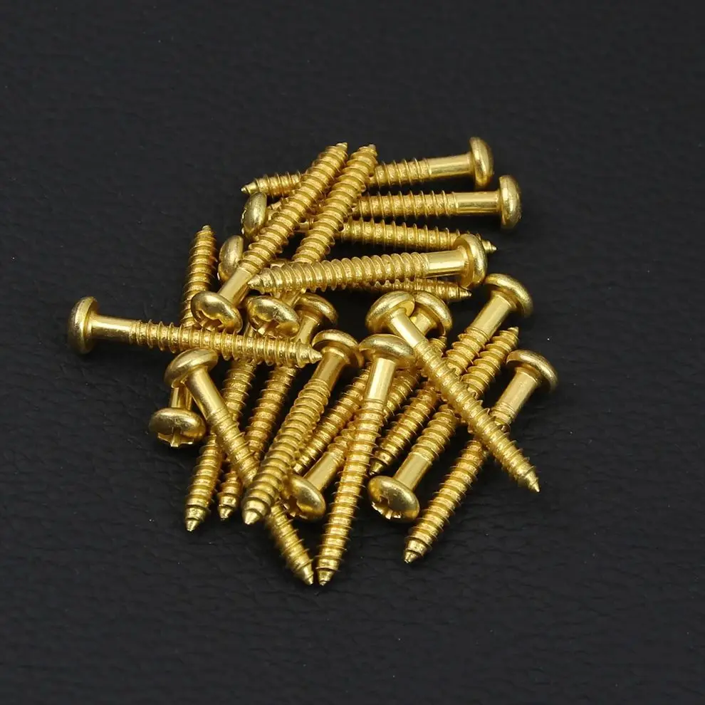 NEW 20PCS Round Head Guitar Tremolo Bridge Mounting Screws 3.5*27.5mm