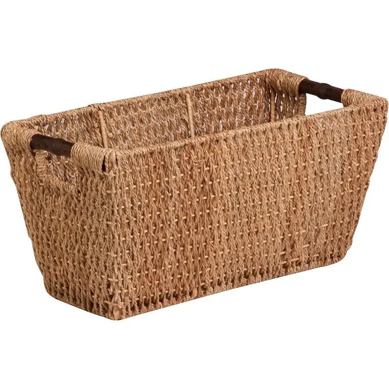 Seagrass Basket w/Handles - Lg STO-02966 Natural, Large (20 in X 10 in)