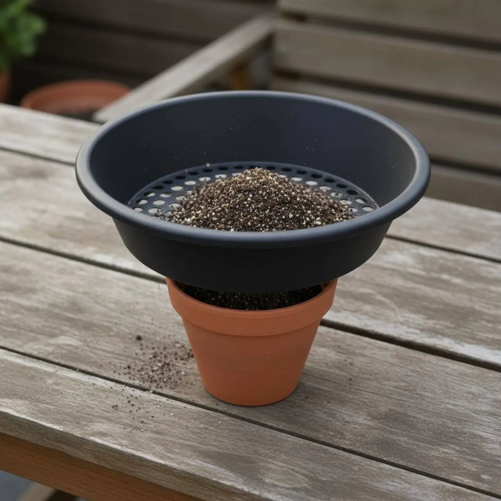 Soil Sifting Pan Lightweight Soil Sifter Sieve Plastic Gold Pan Portable Gardening Riddle Weatherproof for Beginners, Stream