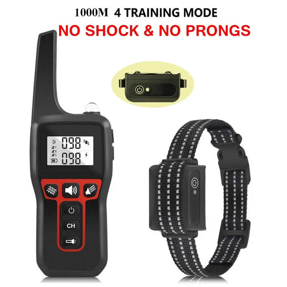 

No Shock No Prongs Pet Dog Training Collar 3300ft Remote Waterproof Rechargeable Beep Vibration Long Standby Dog Trainer