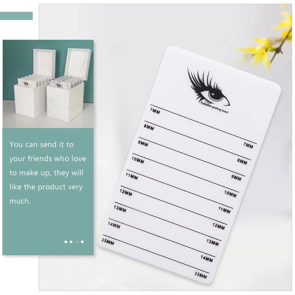 

1 set 1 Set Acrylic Tray Eyelash Storage Board Lash Extension Tool Portable Display For Salon Home Use Lash Extension Supplies