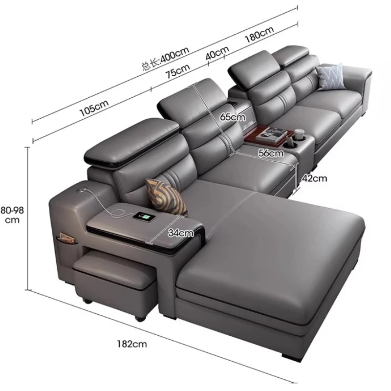 Modern Living Room Sofa Bed European Style Luxury Loveseat Leather Living Room Sofa Bed Multifunctional Couch Sofa Furniture