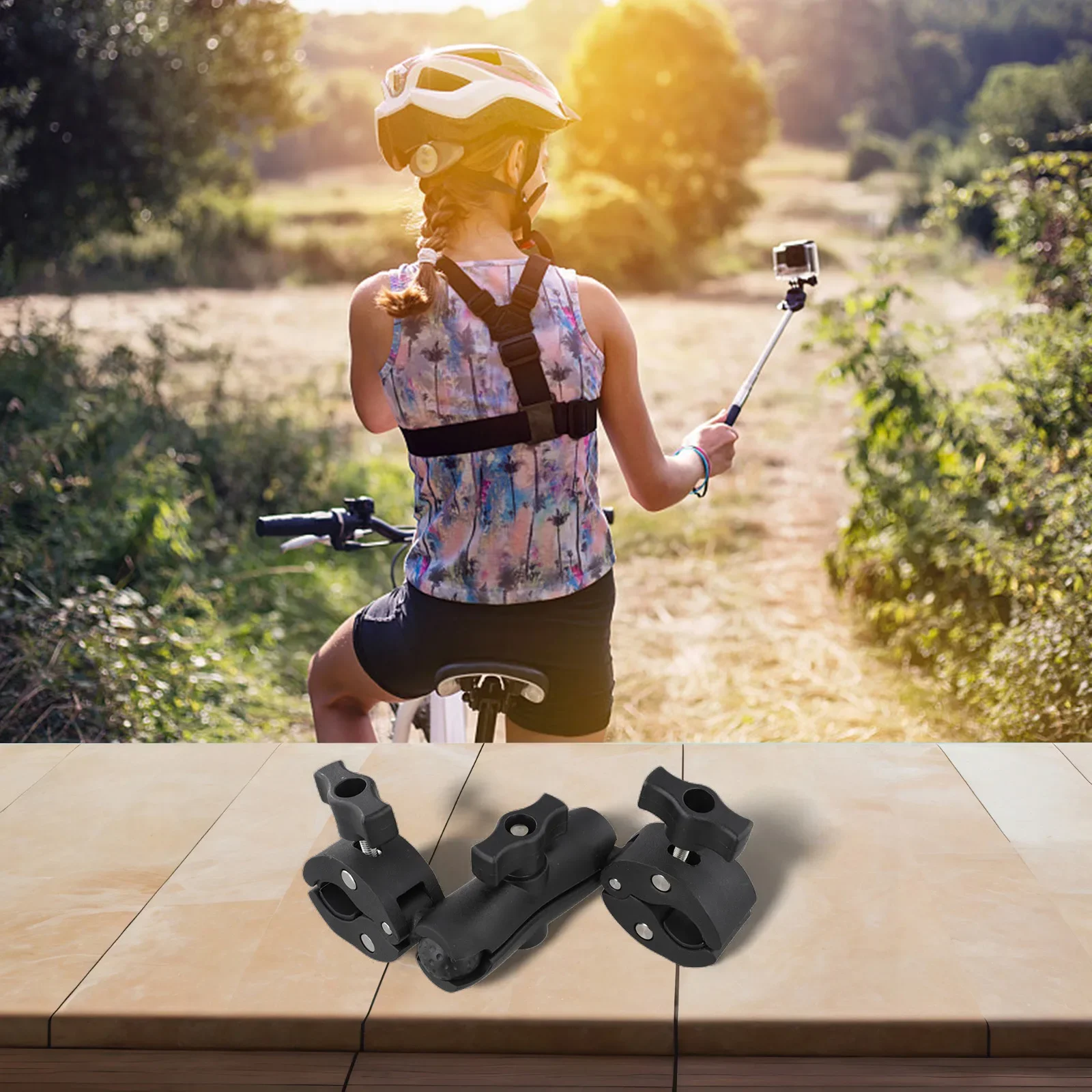 Camera Accessories Camera Clamp 18*8*3cm Dual Positioning Easy Installation Enhanced Grip Professional Use For Bikes