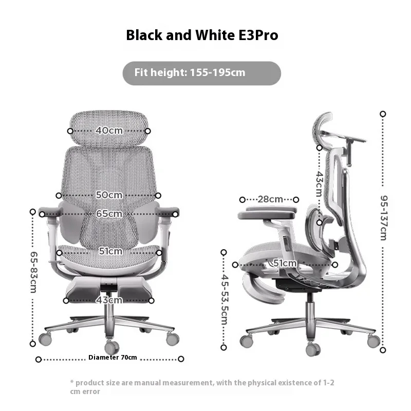 

Back Support Ergonomic Chair Foot Rest Biaxial Rotation Office Chairs Adaptive Waist Chaise De Bureau Office Furniture