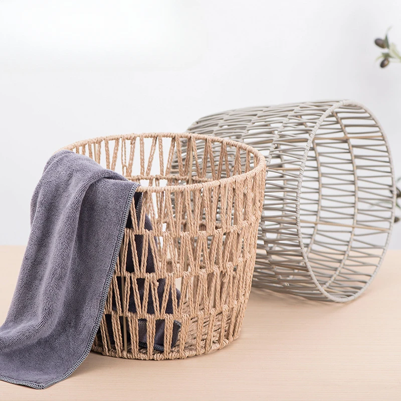 

Nordic Weaving Storage Basket Household Dirty Clothes Basket Bathroom Sorting Storage Basket