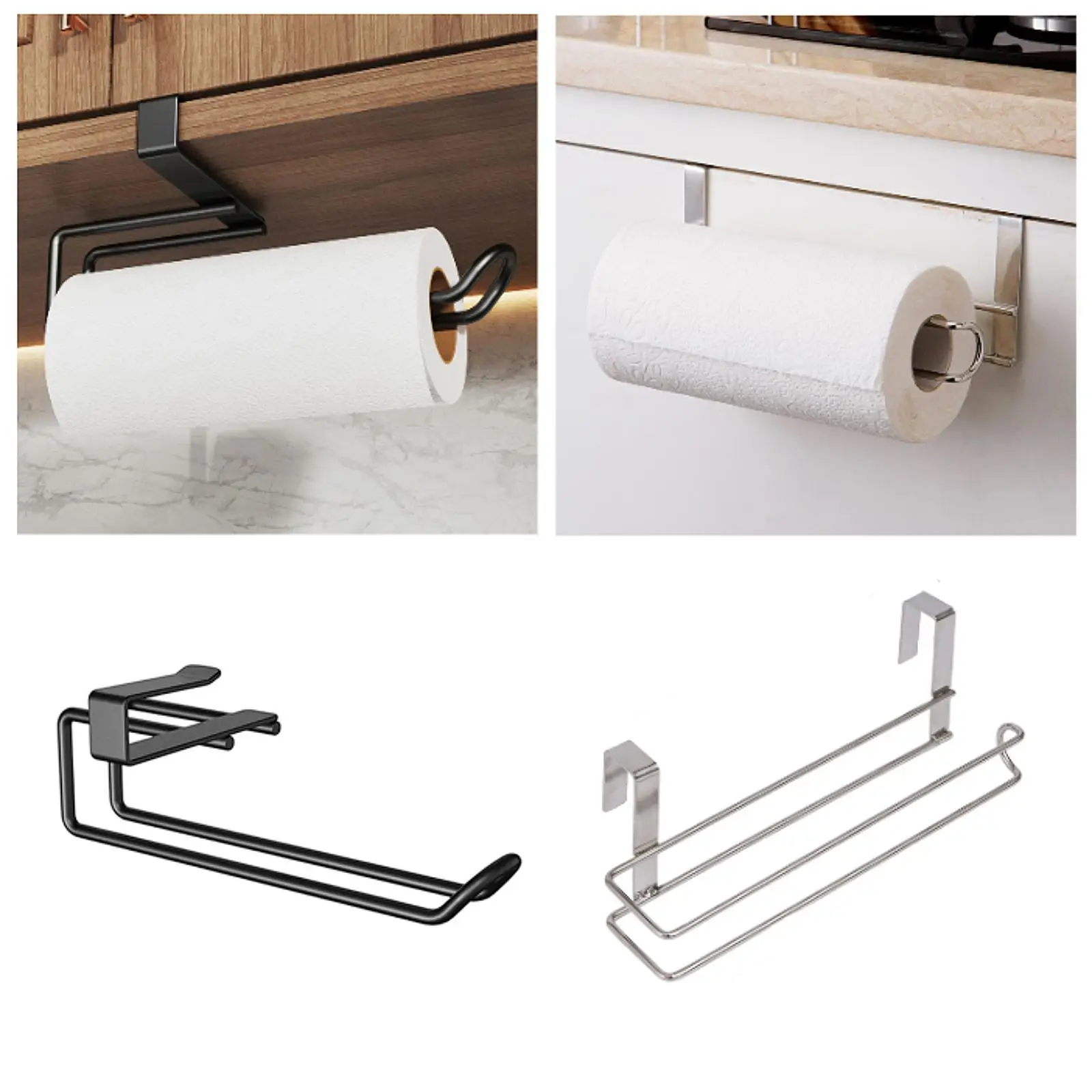 

Прочный держатель для рулонов из нержавеющей стали, легко чистящиеся держатели для бумажных полотенец для кухонных рулонов, стойки для фольги