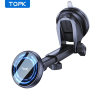 TOPK Fits MagSafe Car Mount for Universal Dashboard, Magnetic Phone Holder for Car,Super Stable Car Mount for iPhone &All Phones