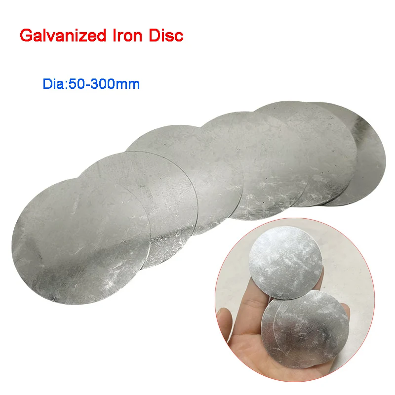 

1-5pcs Dia 50/80/100/150/200/300mm Galvanized lron Circular Disc Q235 Metal lron Circular Plate Thickness 0.5mm To 5mm