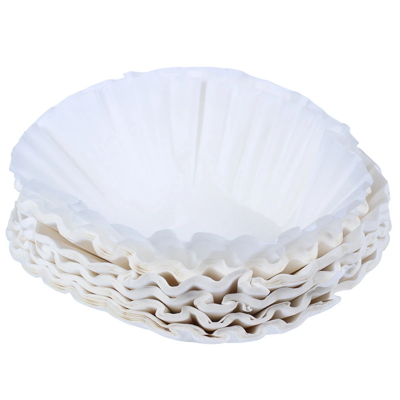 500Pcs 25Cm Sheets American Commercial Coffee Filter Paper Basket Coffee Filters Coffee Ware Coffee Filters (White)-A55K