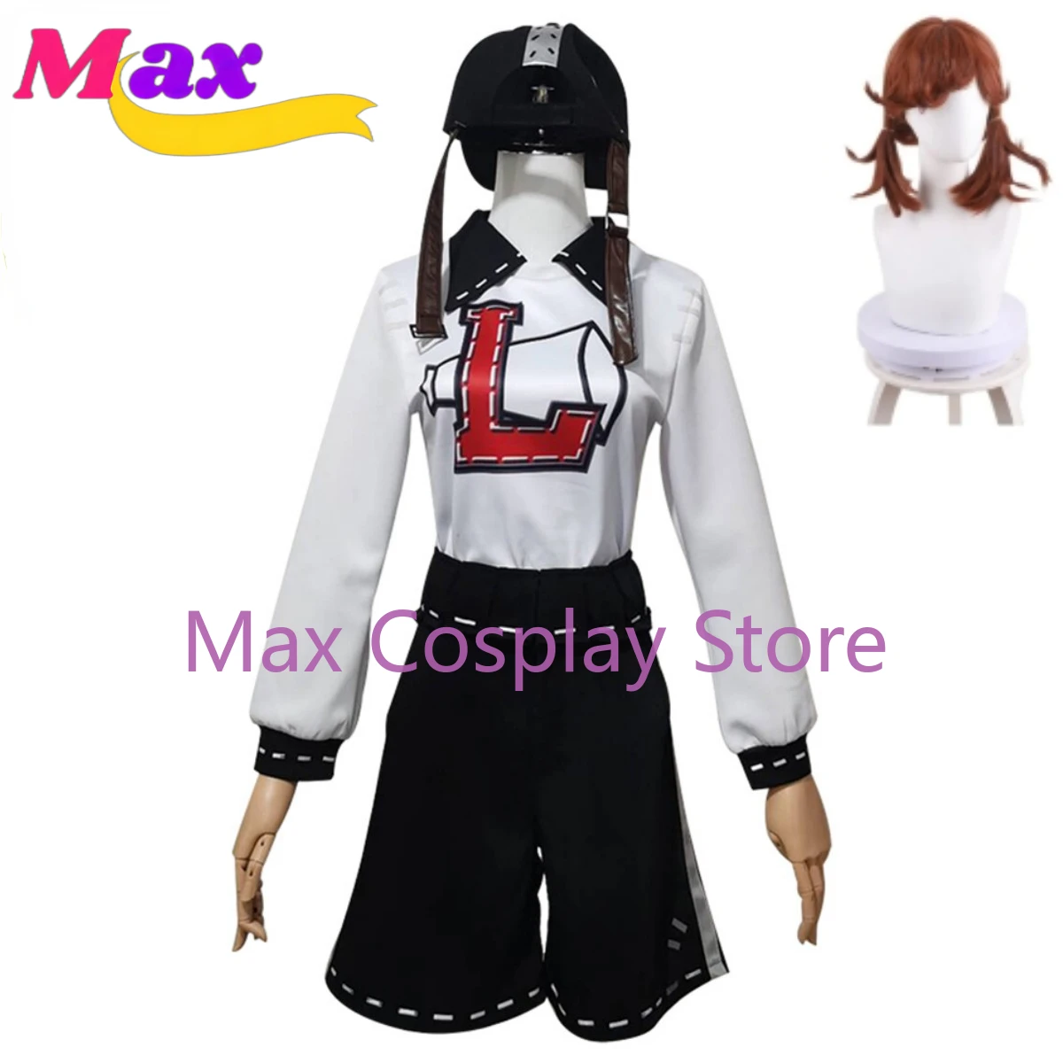 Max Anime Game Identity ⅤLily Barriere Cheerleader Cosplay Costume Survivors Wig Gymnastic Clothing Woman Kawaii Carnival Suit