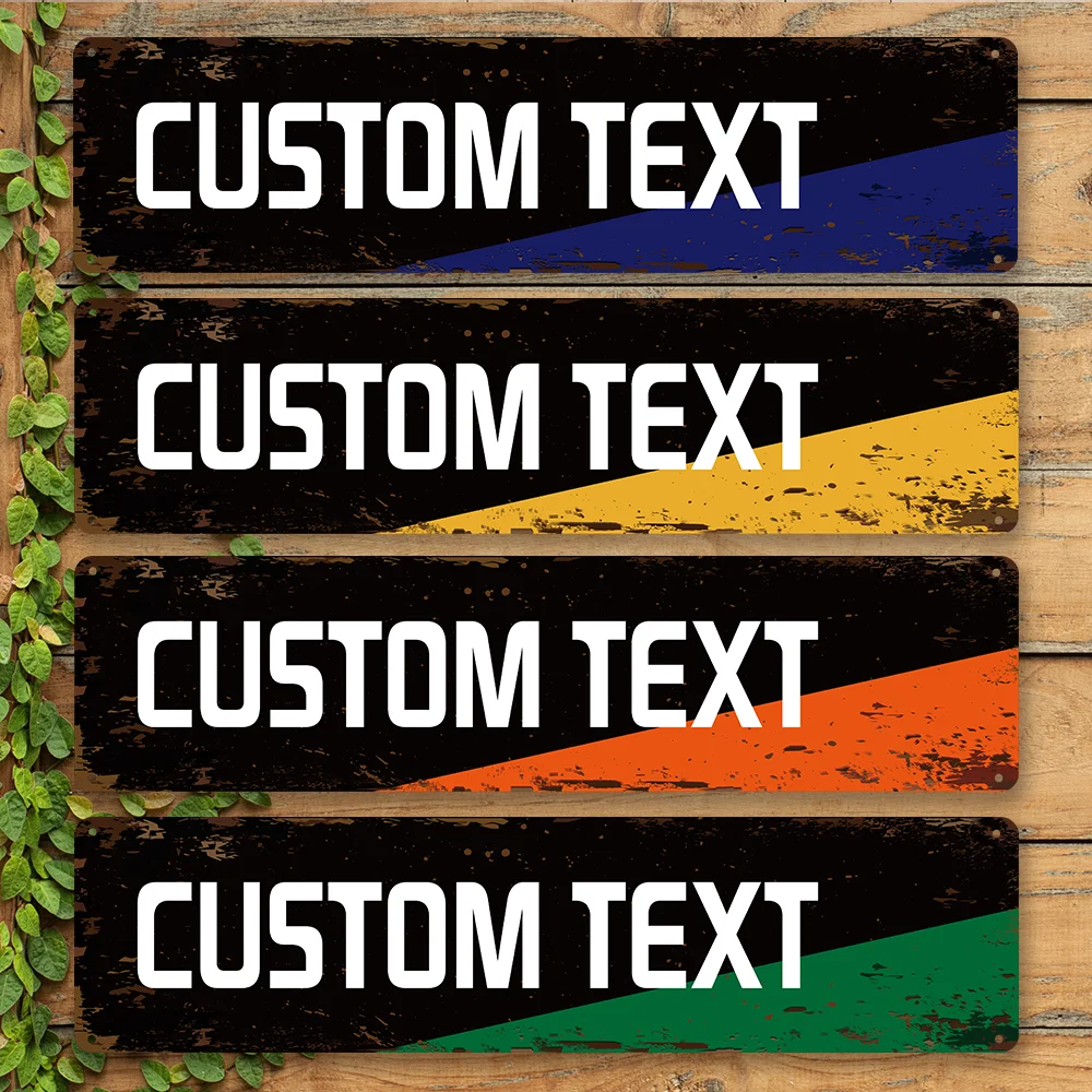 1pc Personalized Custom Diagonal Metal Street SignPersonalized Text for CityMetal Decorative Plates For Cities Schools Streets