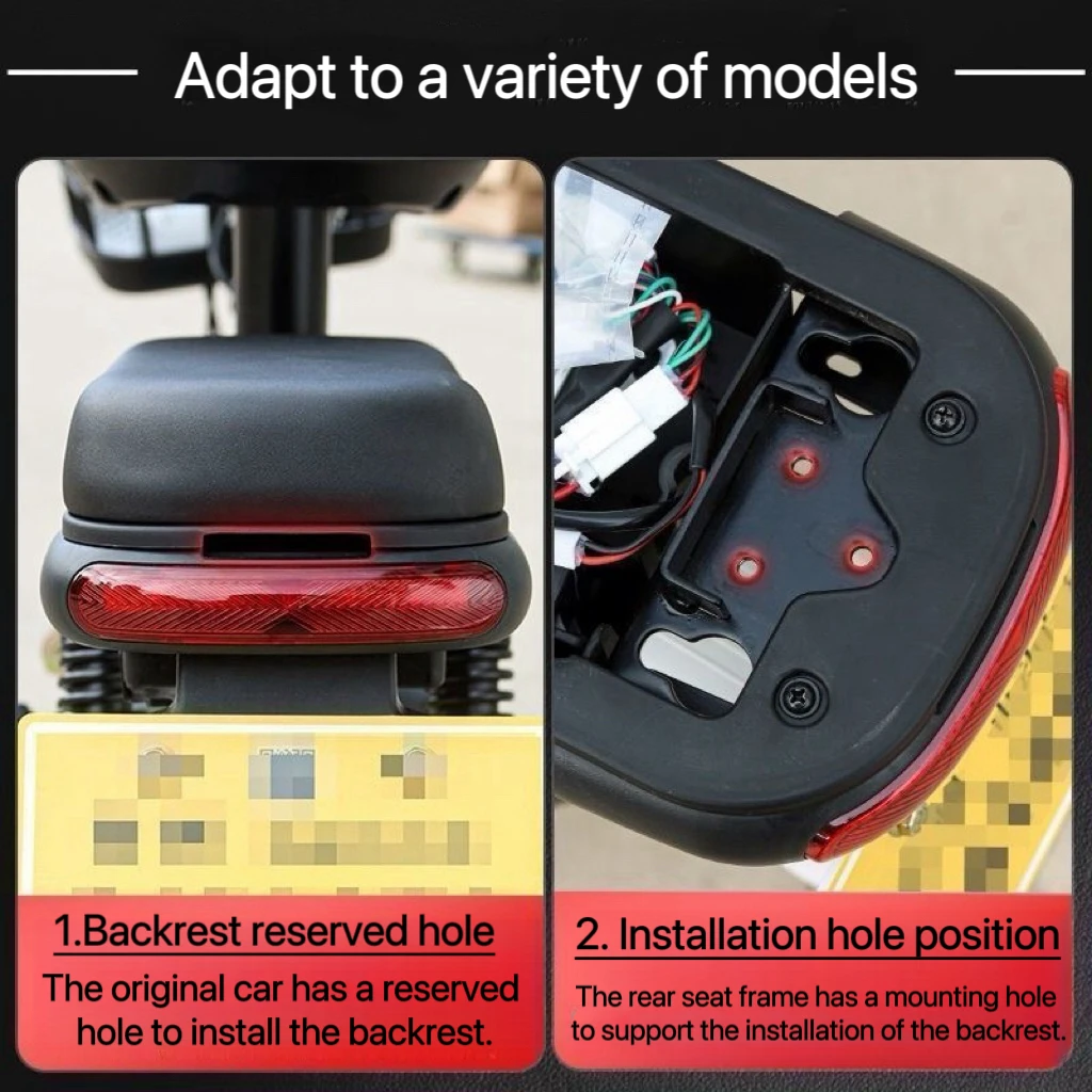 Universal electric vehicle seat cushion back support cushion thickened metal motorcycle back cushion