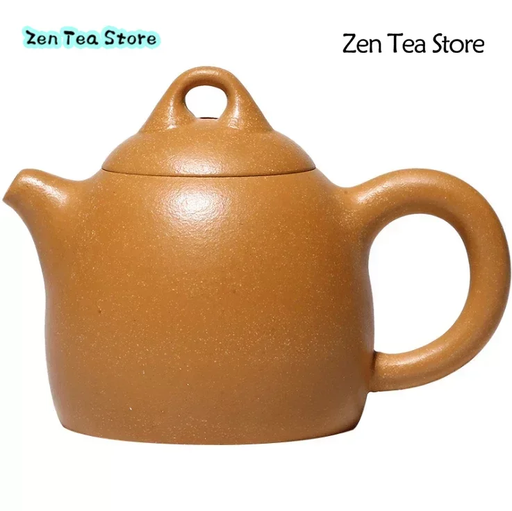 

Yixing Raw Ore Golden Duan Mud Zisha Teapots Hand Made Purple Mud Health Beauty Kettles Tea Pot Ball Hole Filter Tea Set Gift