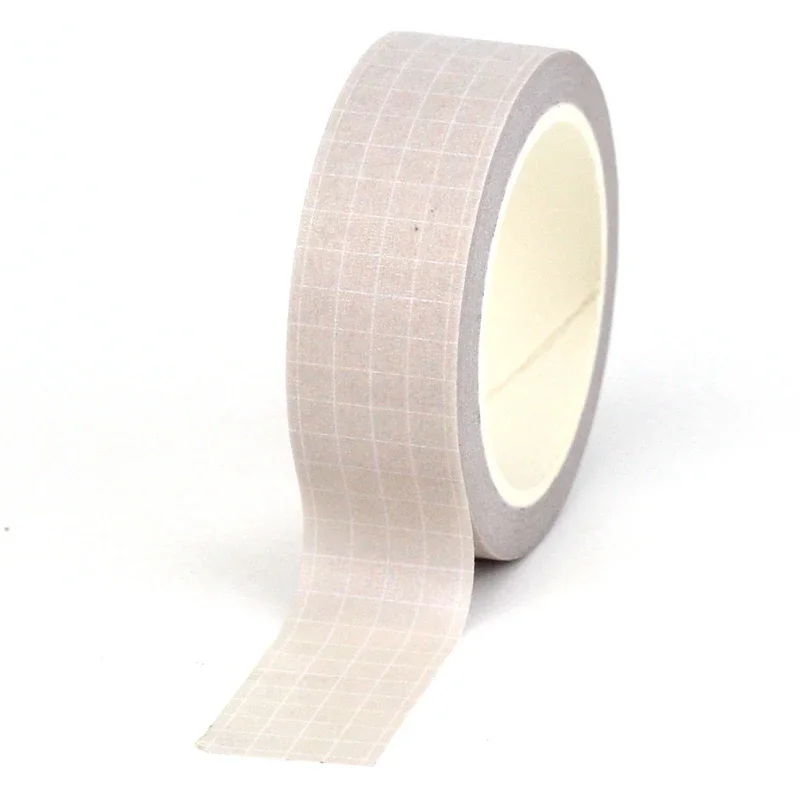 NEW 1PC 10M Decor Neutral color Grid Washi Tape for Scrapbooking Journaling Adhesive Masking Tape Cute  Stationery Supply