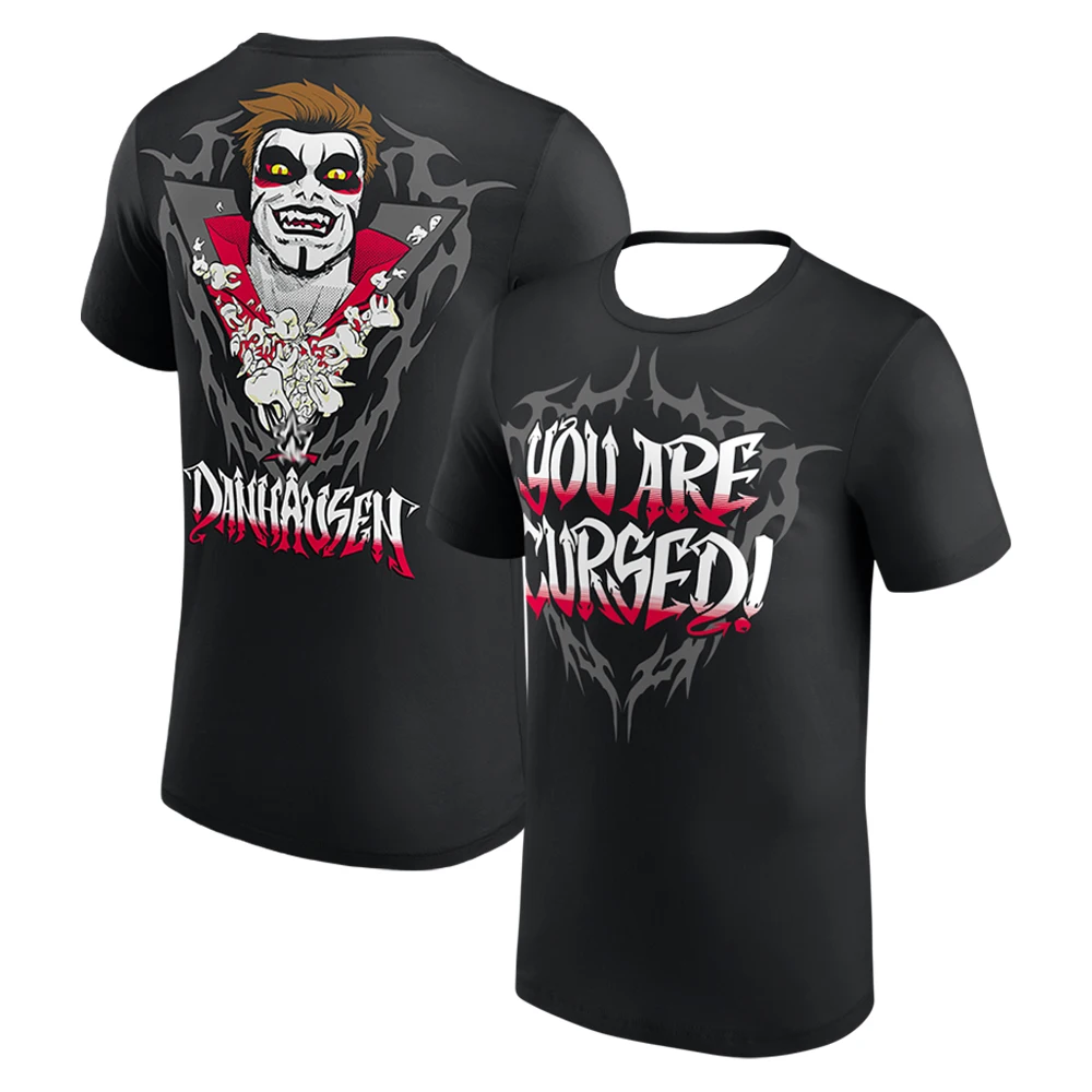 Danhausen You Are Cursed 3D Print Oversized T Shirt Women Men Summer Crewneck Short Sleeve Graphics Tees Outdoor Sportwear Tops
