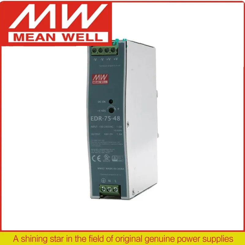 

Блок питания meanwell EDR-75 24В 3,2А 75Вт | EDR-75-24 12В 6,3А 75Вт | ЭДР-75-12 48В 1,6А 75Вт | ЭДР-75-48 Трансформатор DR коммутационный пост