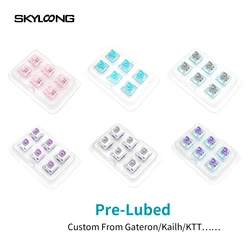 SKYLOONG Klavye Anahtarı Ön Yağlanmış mekanik Anahtar Gateron Kailh KTT TTC 3pin 5pin 6 ADET Mekanik Evrensel Klavye Anahtarı