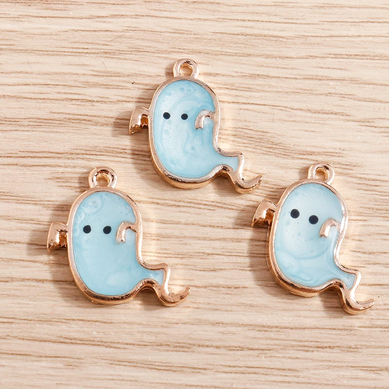 10 stücke mischen niedlichen Acryl Halloween Kürbis Hut Geist Charms Anhänger für Schmuck machen Tropfen Ohrringe Halsketten Armbänder DIY Geschenk – Detail 22
