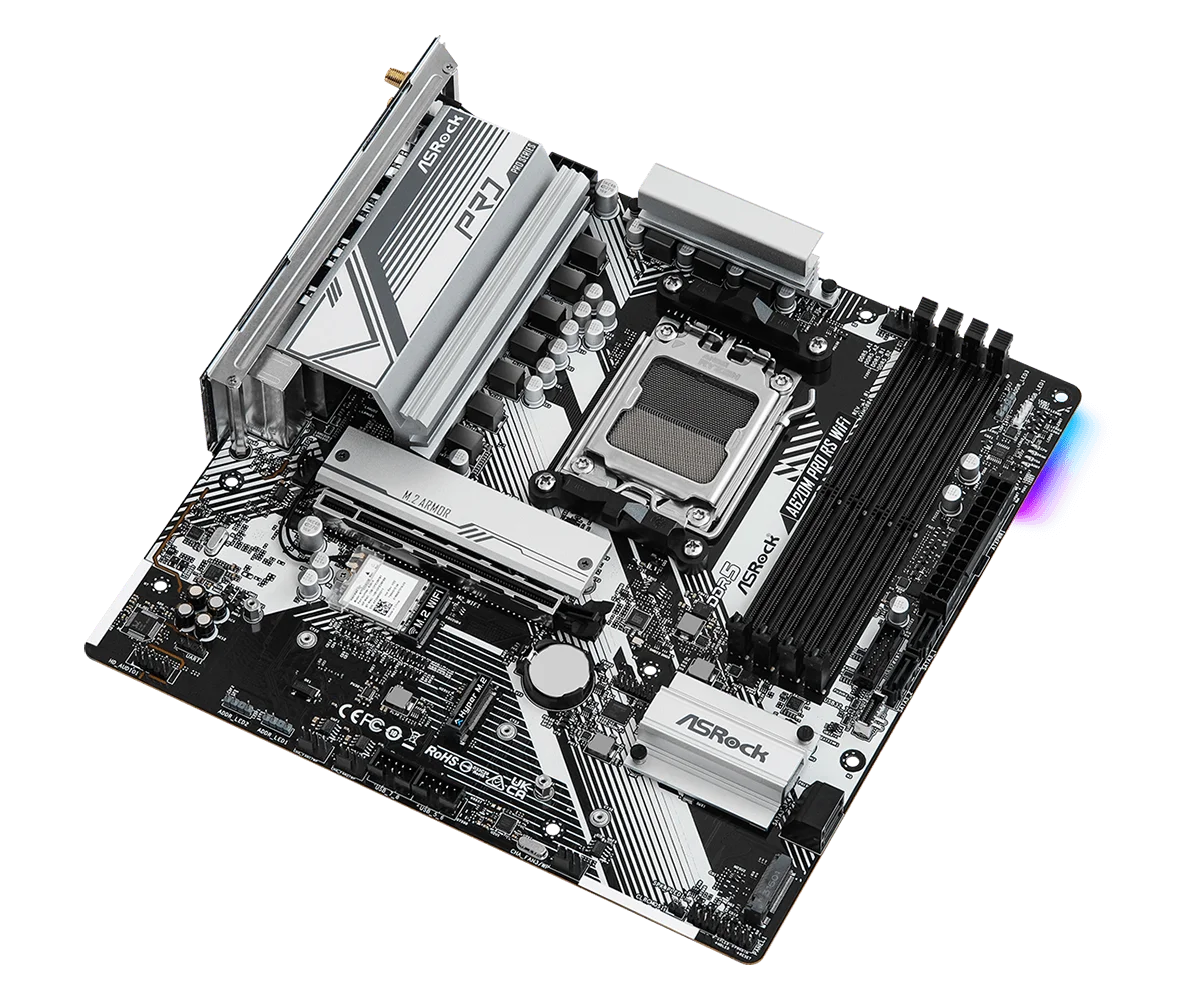 ASRock A620M PRO RS WiFi Motherboard AM5 DDR5