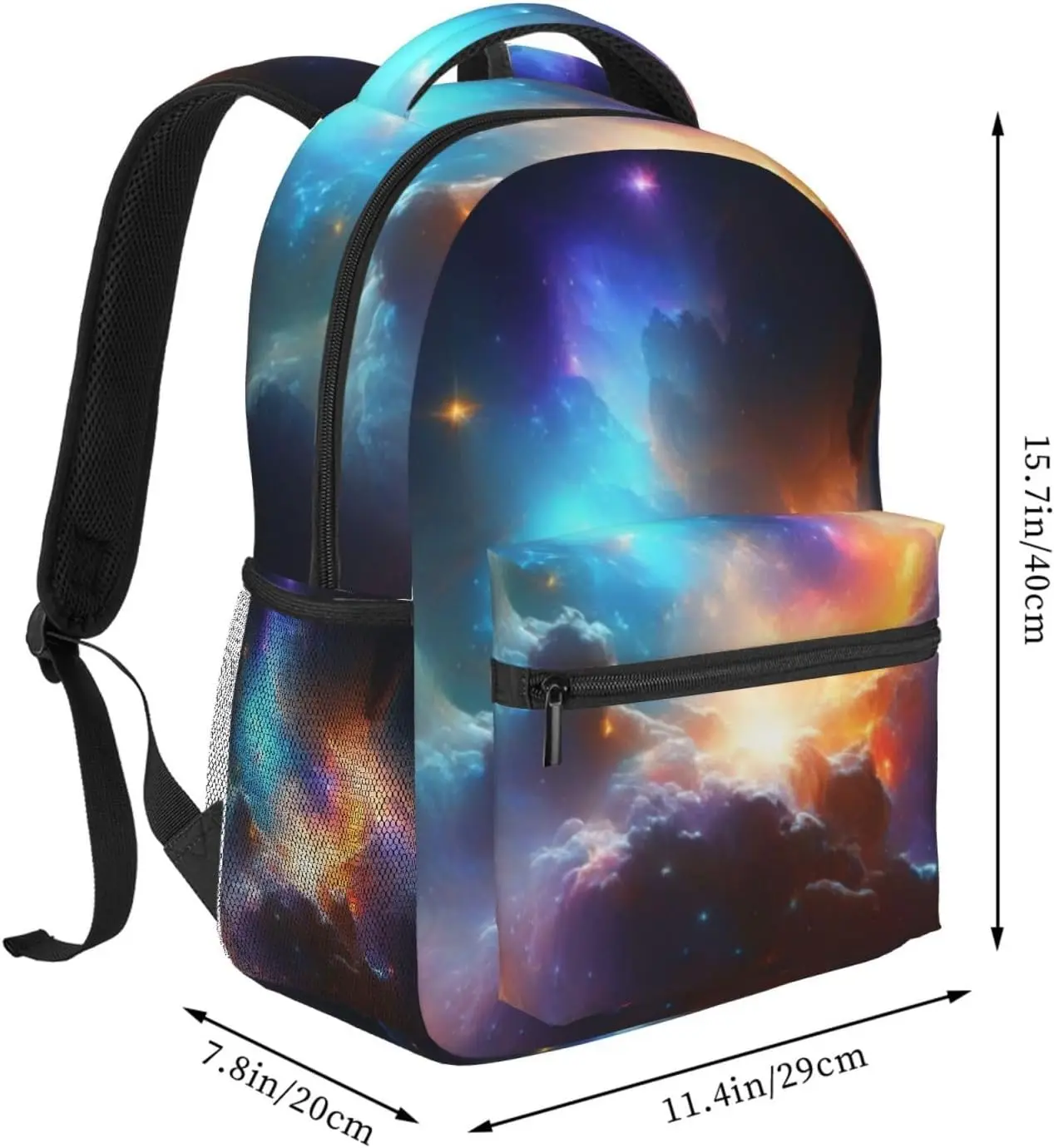 Nette Cosmic Nebula Sac à dos léger pour ordinateur portable pour femme, cartable universitaire pour homme, sac de jour décontracté, sac de voyage