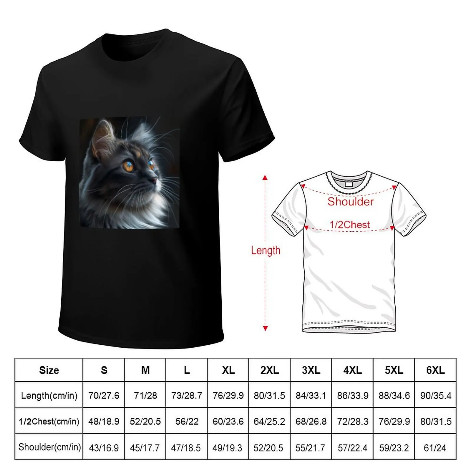 Gaze of the Mystic Feline T-Shirt Quick Dry Light Sports T-Shirt