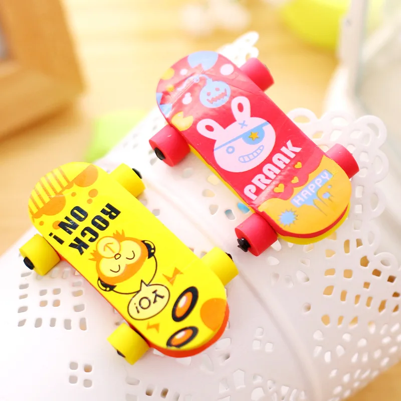 1 Pc Novelty Scooter Mini Eraser Rubber Cartoon Creative Kawaii Stationery Cartoonschool Supplies Papelaria Gift for Kids