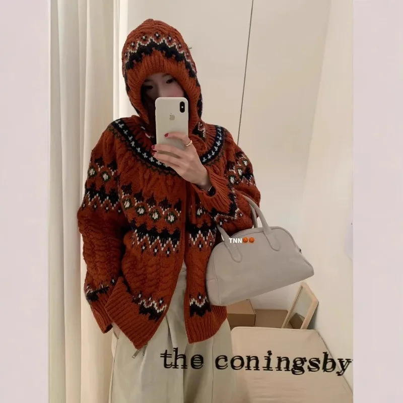 

Pullover Sweater Women Fashionable Retro Sweater for Women's Autumn and Winter New Style, Warm and Lazy Korean Knit Sweater