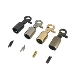 1piece Metal Chain Leather Cord Crimps End Tip Caps Connectors Snap Hook Trigger Clasps Clips for Leather Craft Bag Strap Belt