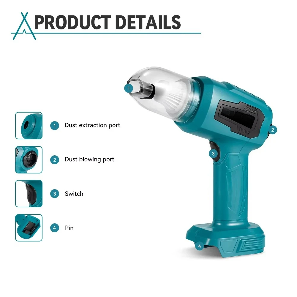 500W Cordless Handheld Electric Vacuum Cleaner Rechargeable Cleaning Tool  Wireless Home for Carpetsr