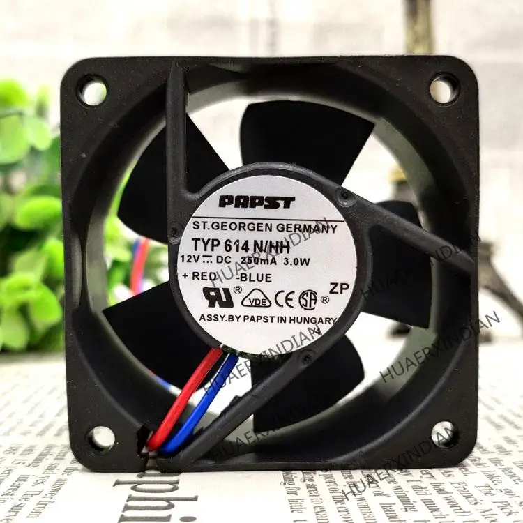 Nuevo TYP 614 N/HH 6025 12V 3,0 W 6CM Kit de montaje de ventilador de refrigeración