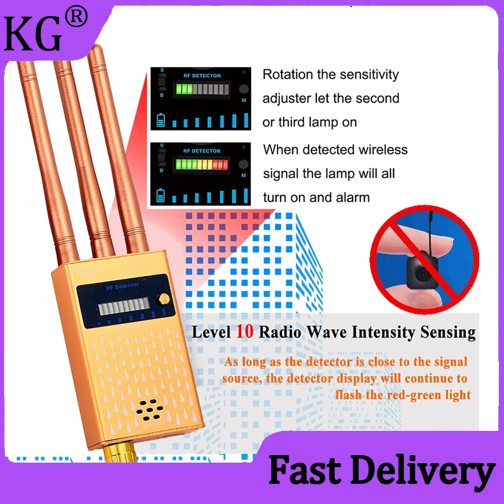 Multi-function Detector hidden camera for wife Bug Hotels Wifi Camera GSM Audio Bug Finder Scan Wifi Signal Detector spy gadgets